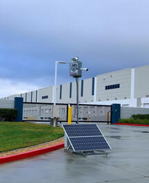 AI-powered Virtual Guard Post trailer with solar panel and camera mast